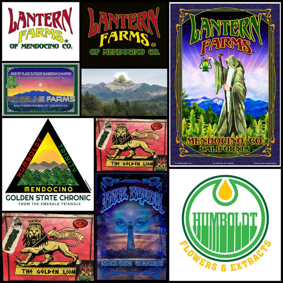 Stickers from Lantern Farms of Mendocino - 420, Emerald Triangle